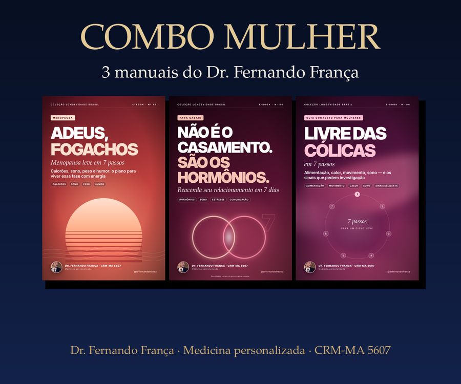Combo Mulher — 3 manuais do Dr. Fernando França