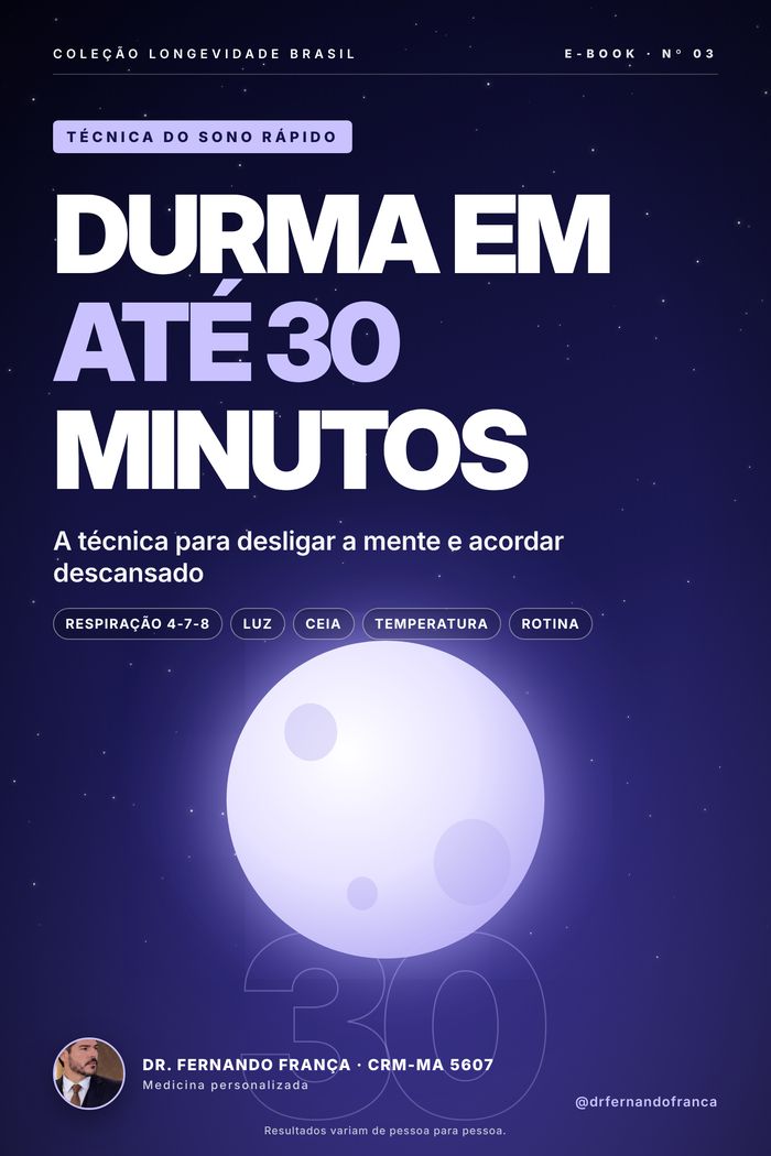 Capa do manual Durma em até 30 minutos — Dr. Fernando França