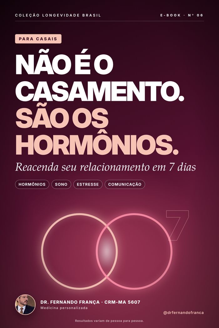 Capa do manual Não é o casamento. São os hormônios. — Dr. Fernando França